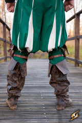 Edle Leder Kniekacheln, grün