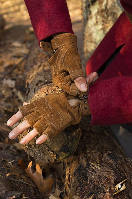 Suede Gloves Celtic Brown