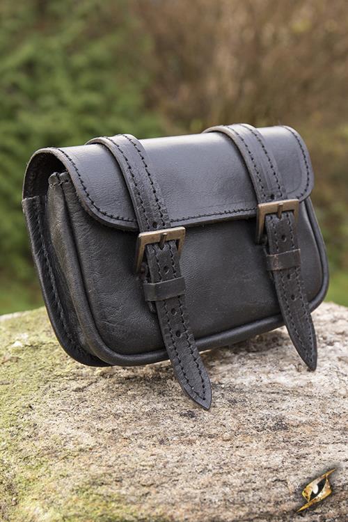 Ledergürteltasche Warrior, schwarz