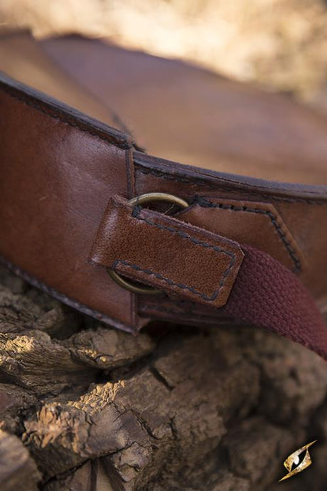 Ledertasche Rund, braun