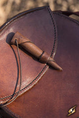 Ledertasche Rund, braun