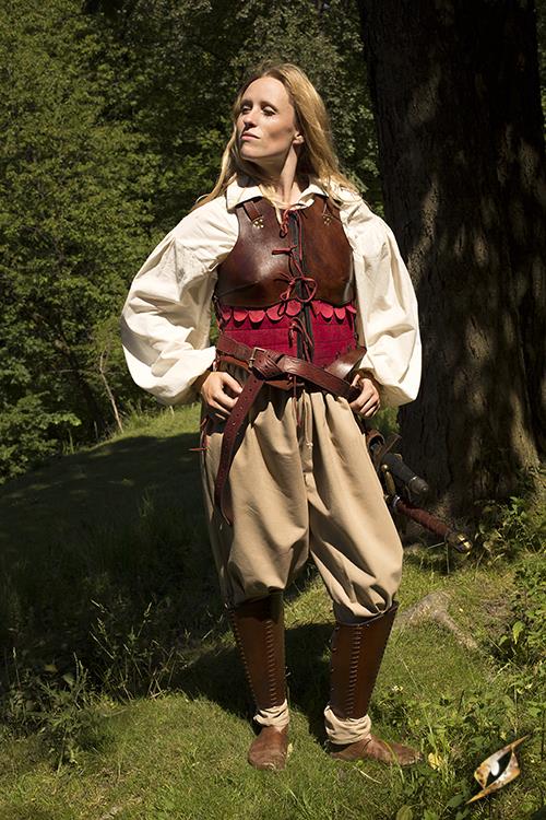 Female Leather Armour Red