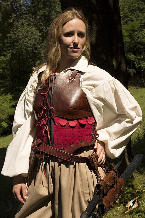 Female Leather Armour Red