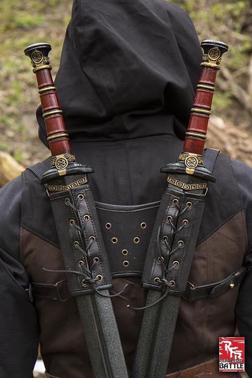 Ready for Battle Double Swordholder, schwarz