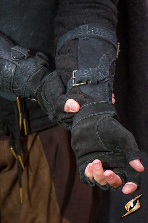 Ranger Armschienen Wildleder Schwarz