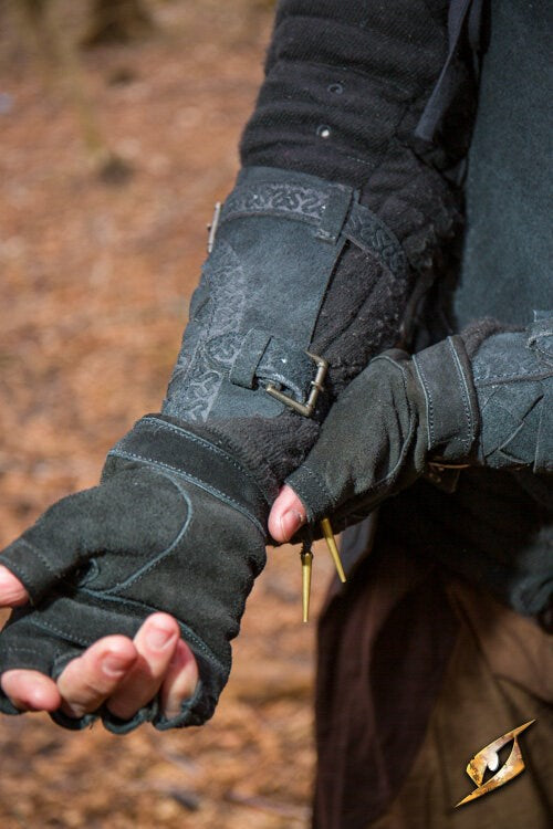Ranger Armschienen Wildleder Schwarz