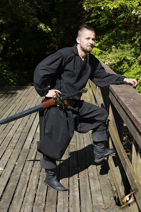 Fechthemd, schwarz