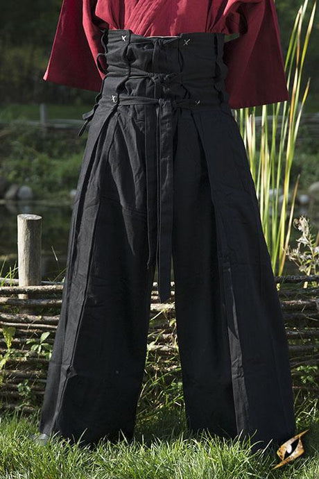 Hose Samurai, schwarz/grau