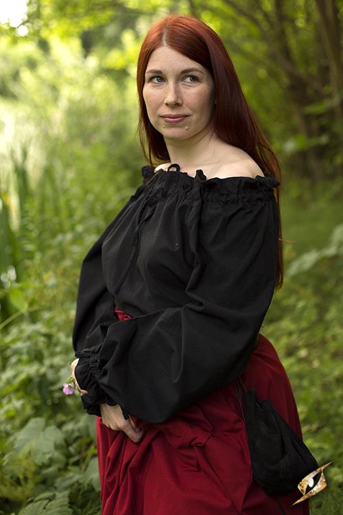 Piratenbluse, schwarz