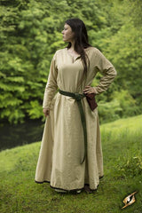 Kleid Basic, beige/braun