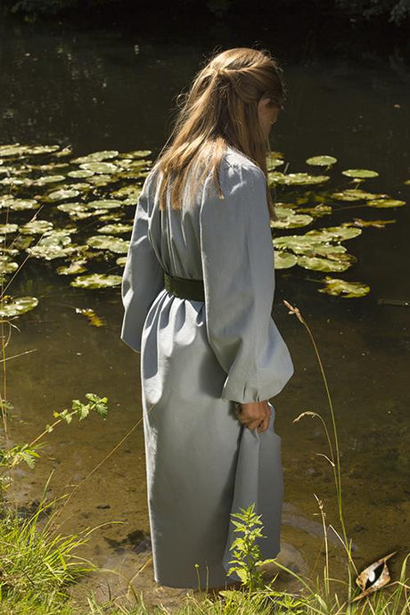 Kinderkleid, grau/blau