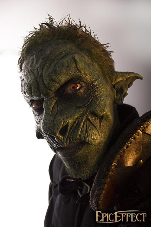 Epischer Effekt Ork Halbgesicht Grün
