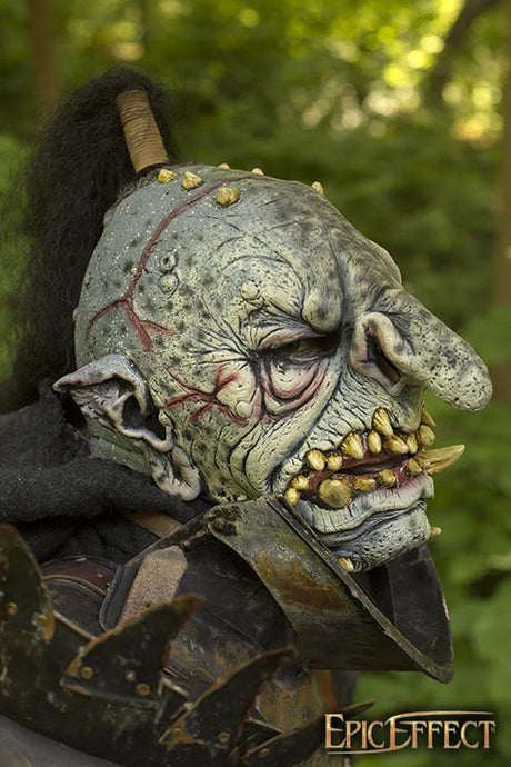 Trollmaske mit Haaren, grau
