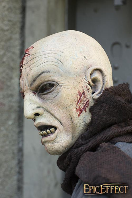 Maske Half Face Zombie, hautfarben