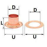 Ring For Eyelet D:8,9 mm; L:0,8 mm; U:14,8 mm Brass