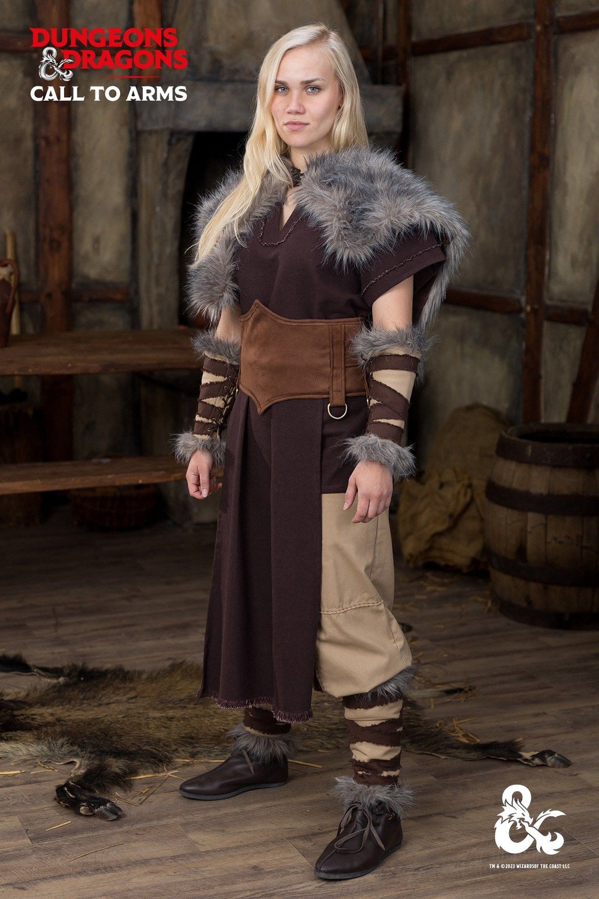 Dungeons & Dragons Barbaren Gewandset Braun/Hanf