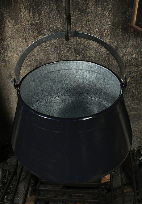 Emailliert Fischkessel 6L Schwarz/Silber