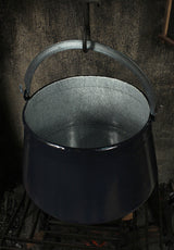 Enameled Fish Kettle 16L Black/Silver
