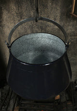 Enameled Fish Kettle 20L Black/Silver