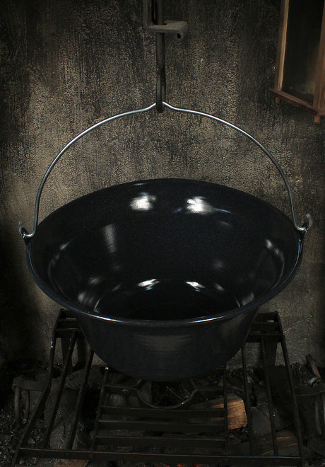 Gulaschkessel 10L emailliert, blau/schwarz