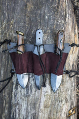 Wurfdolchhalter 3, braun