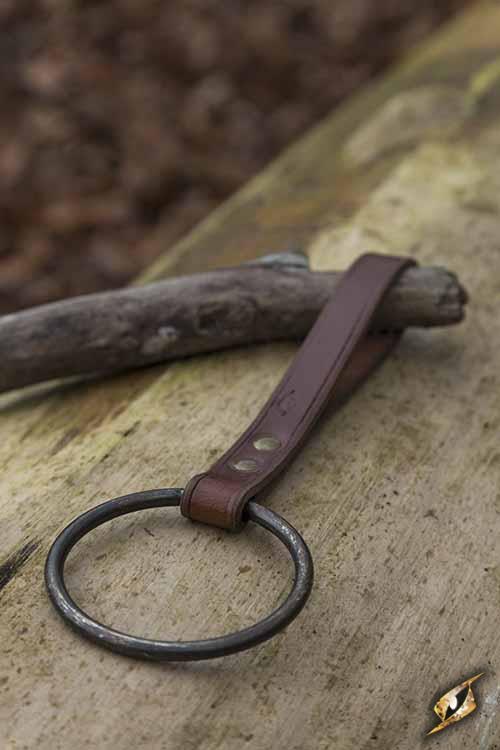 Schwerthalter Ring groß, braun