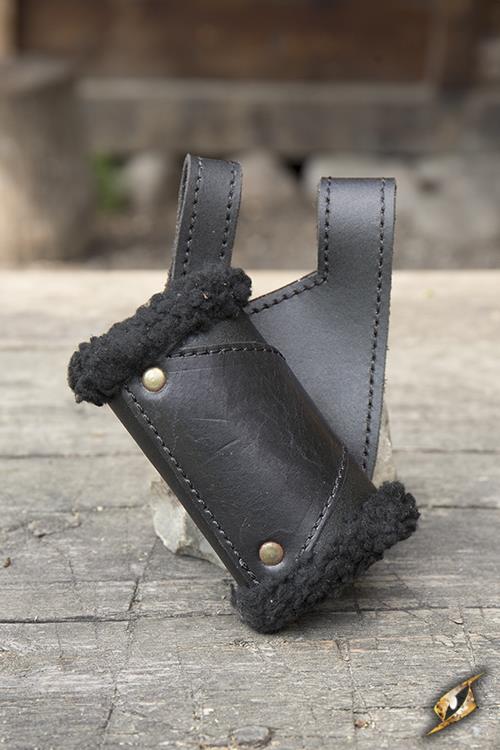 Schwerthalter mit Fell, schwarz