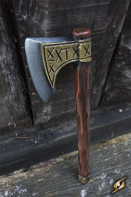 Wikinger Kurzaxt 55 cm Stahl/Gold
