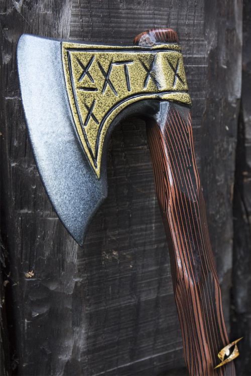 Wikinger Kurzaxt 55 cm Stahl/Gold