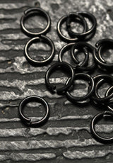 Kettenringe Edelstahl 6,5mm, schwarz