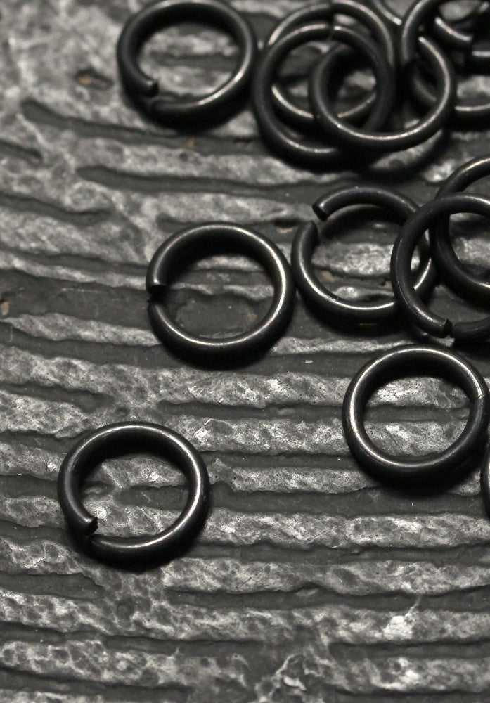 Kettenringe Edelstahl 8mm, schwarz
