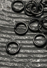 Kettenringe Edelstahl 8mm, schwarz