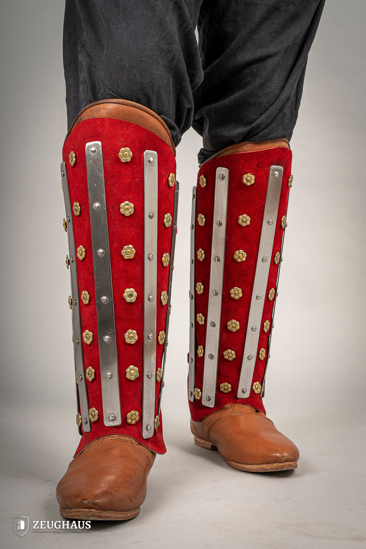 Splinted Beinschienen Wildreder Rot