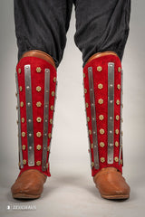 Splinted Beinschienen Wildreder Rot