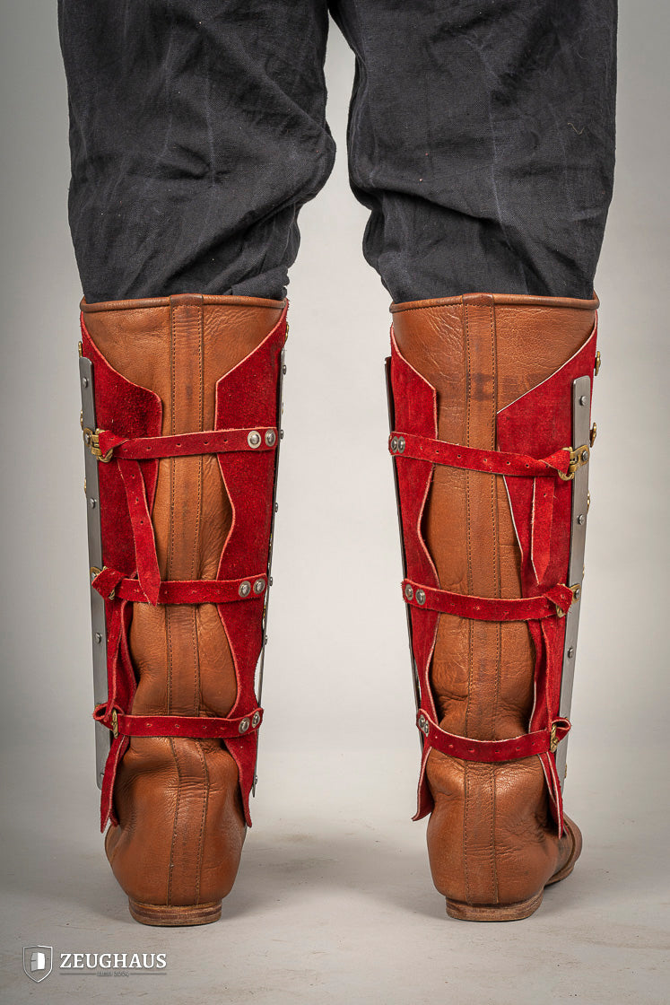 Splinted Beinschienen Wildreder Rot