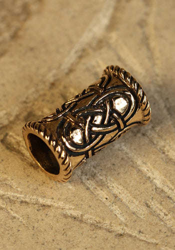 Bartperle und Lockenperle Celtic lang, bronze