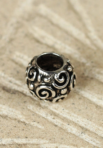 Zopfperle und Bartperle Spirals, silber