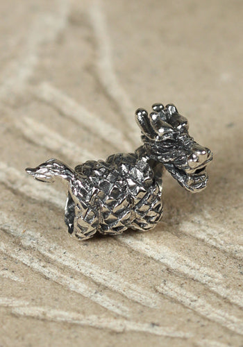 Pagan Beard Bead Dragony Silver