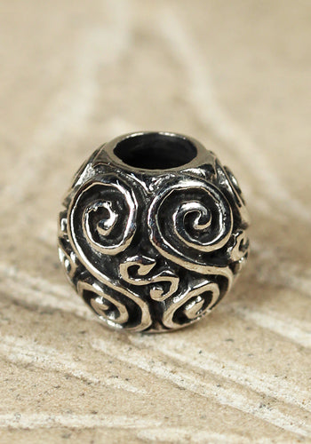 Bartperle Wikinger Valdis, silber