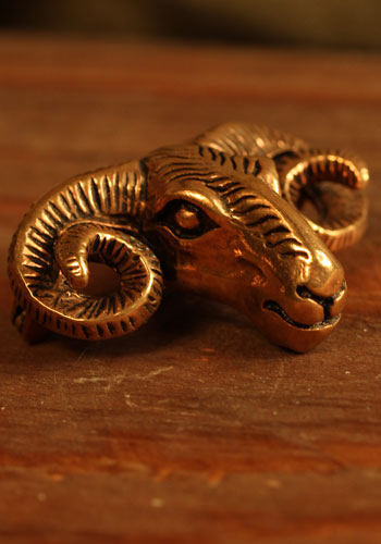 Medieval Brooch Ram Bronze