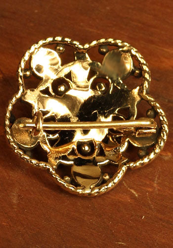 Medieval Brooch Aliana Onyx Bronze
