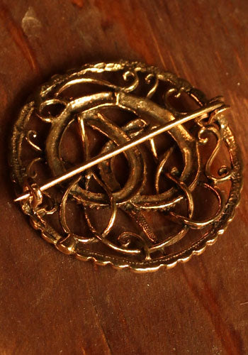 Fibel Midgardschlange Bronze