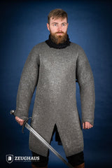 Kettenhemd Hauberk Flachring Vernietet 6mm Geölt