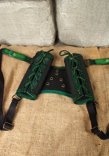 Ready for Battle Double Sword Harness Green