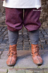 Rus Pants Ivar Herringbone Burgundy/Grey