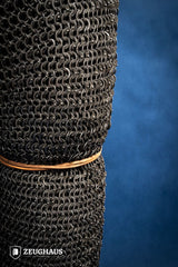 Chainmail Chausses Flatring Riveted 9mm Steel Oiled