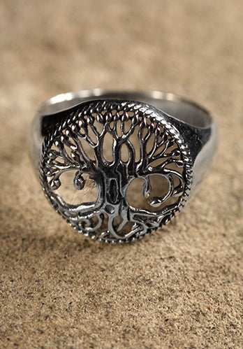 Keltenring Lebensbaum, silber