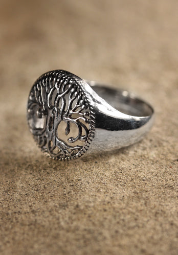 Keltenring Lebensbaum, silber